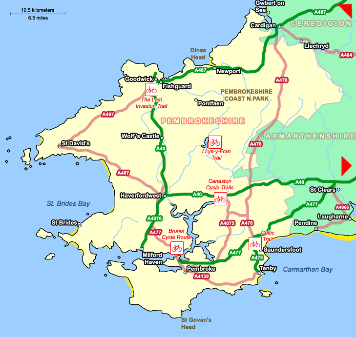 West Wales  Map
